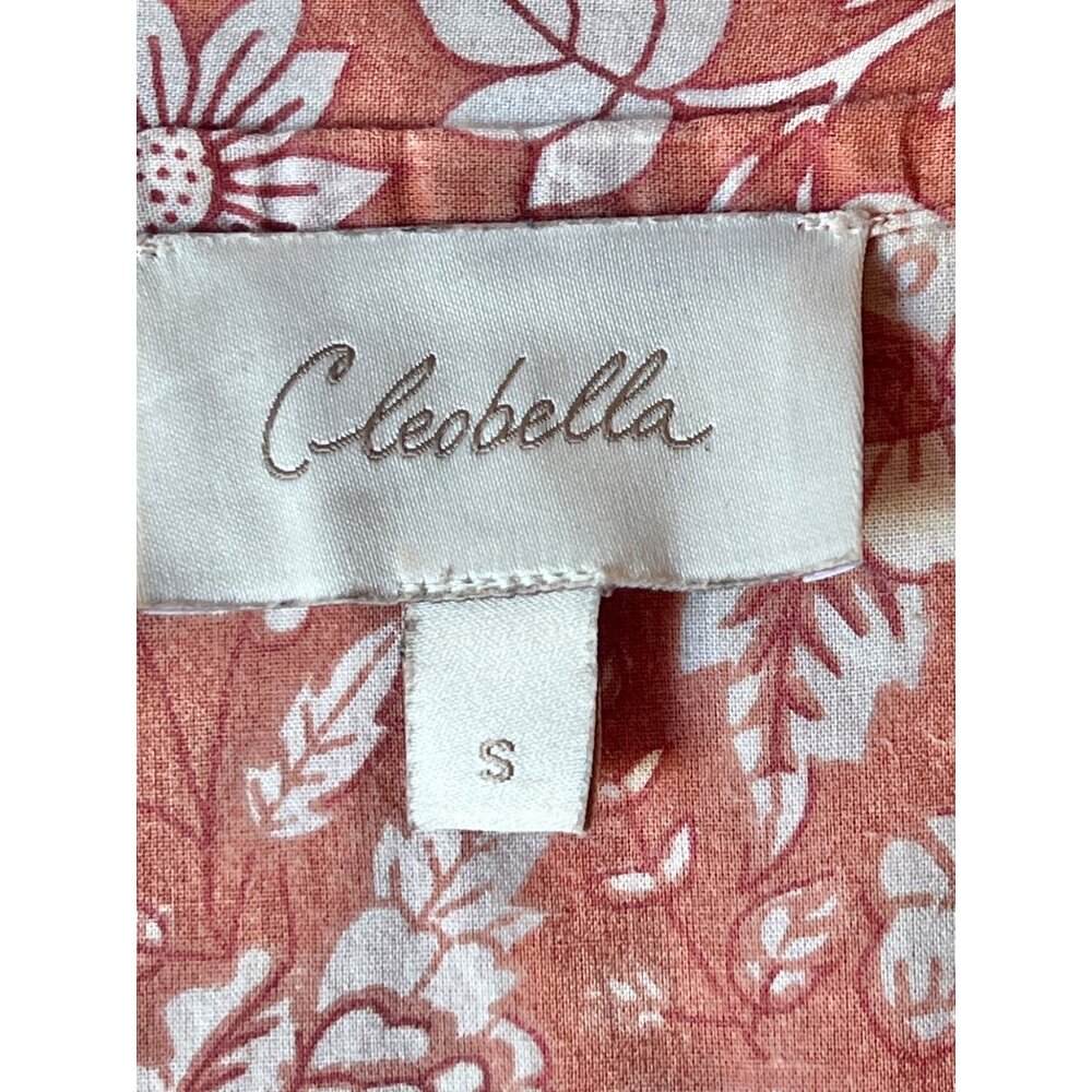 Cleobella Midi Dress Size S to L Tiered 3/4 Sleeves Terracotta Cotton Boho - Picture 8 of 15